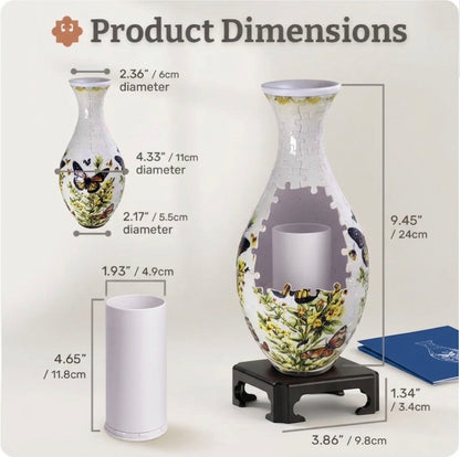 Jarrón de flores de rompecabezas 3D - 160 piezas