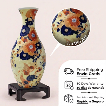Jarrón de flores de rompecabezas 3D - 160 piezas