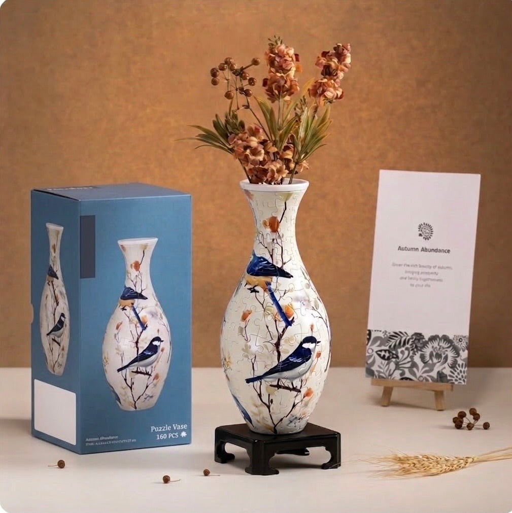 Jarrón de flores de rompecabezas 3D - 160 piezas