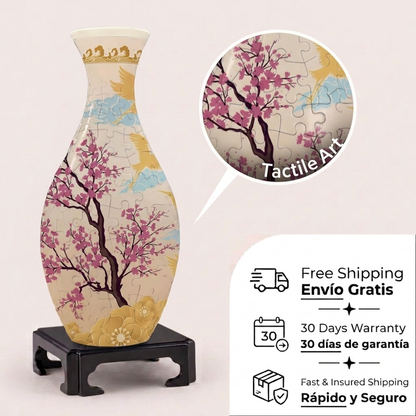 Jarrón de flores de rompecabezas 3D - 160 piezas