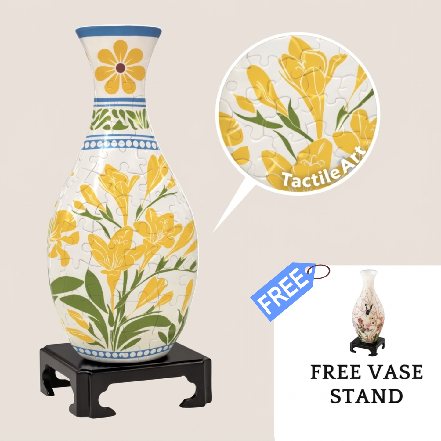 3D Puzzle Flower Vase - 160 Piece