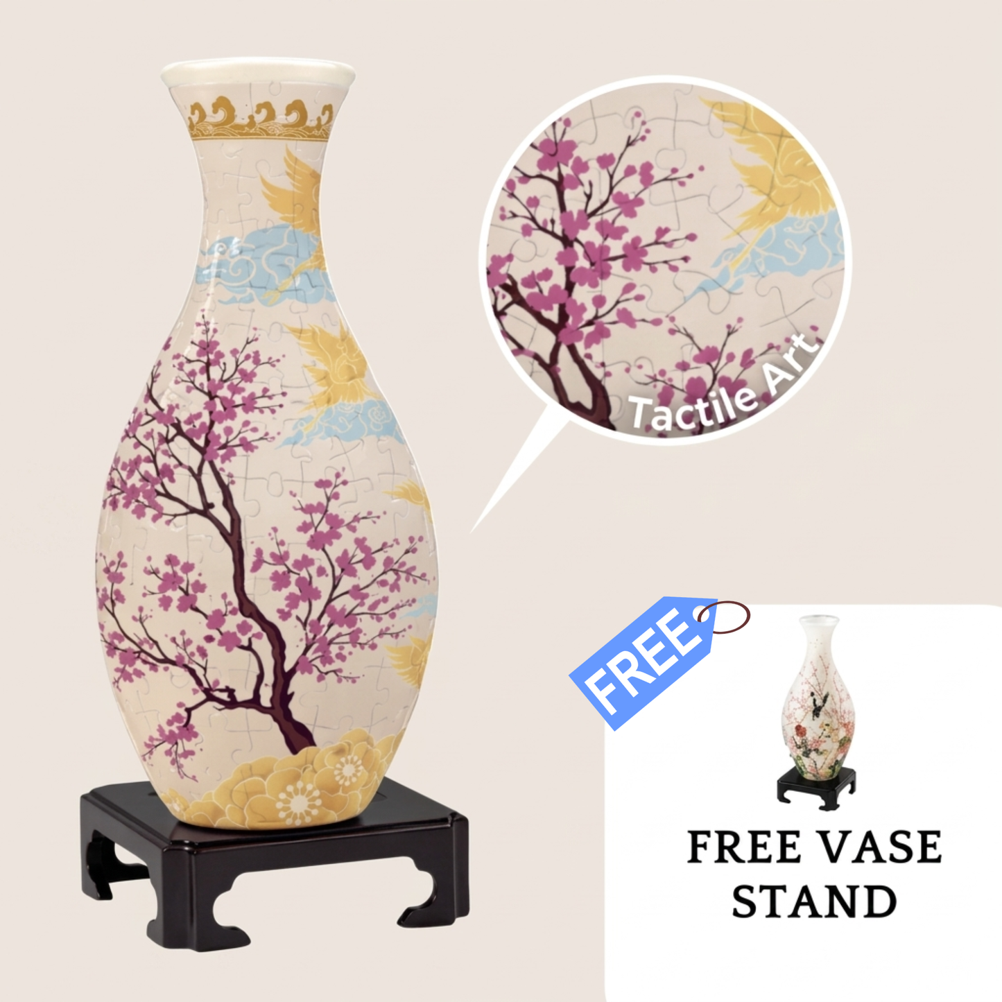 3D Puzzle Flower Vase - 160 Piece
